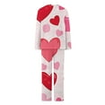 thumbnail image 4 of FDGIU Women's Valentine's Day Pajama Set - Long Sleeve Heart Print Top & Casual Pants Soft 2 Piece Sleepwear, 4 of 6