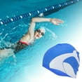 thumbnail image 2 of Unique Bargains 1 Pc Waterproof Whale Tail Pattern Swim Cap White Dark Blue, 2 of 6