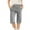 Style1-Gray girls shorts, variant on Maqroz Girls Bermuda Shorts Cotton Linen Capri Pants with Elastic Waistband and Side Pockets Loose Fit Casual Bottoms 5-14 Years