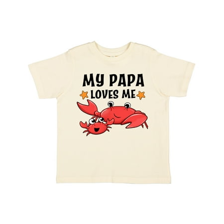

Inktastic My Papa Loves Me- cute crab family Gift Toddler Boy or Toddler Girl T-Shirt