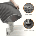 thumbnail image 2 of Double Layer Cat Litter Mat Waterproof Urine Proof Kitty Litter Mat Honeycomb Litter Box Mat Soft Non slip Cat Litter Mat, 2 of 5