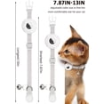 thumbnail image 2 of AirTag Cat Collar, Reflective Kitten Collar Breakaway Apple Air Tag Cat Collar, GPS Cat Collar with AirTag Holder and Bell, Lightweight Tracker Cat Collars for Girl Boy Cats Kittens Puppies (White), 2 of 5