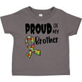 thumbnail image 3 of Inktastic Proud of My Brother Autism Awareness Puzzle Piece Ribbon Boys or Girls Toddler T-Shirt, 3 of 5