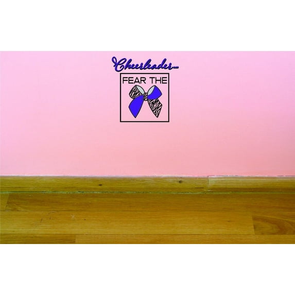 Custom Decals Cheerleader... Fear The Bow Wall Art Size: 20 X 20 Inches Color: Multi