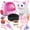 Purple-Pink, variant on Gelomee 16 Pcs Cat Toys Interactive for Kids, Stuffed Animals for Girls, Plushie Toy for Toddler Boys with Talking , Birthday Gifts for 1-3 Year Old