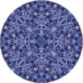thumbnail image 1 of Ahgly Company Indoor Round Patterned Light Slate Blue Area Rugs, 4' Round, 1 of 6