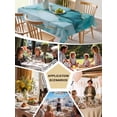 thumbnail image 6 of Marble Teal Tablecloth Rectangle Table Cloths 54x108, Waterproof Tablecloth Outdoor Table Cloth, Golden Ink Painting Abstract Modern Washable Table Cover for Kitchen Dinning Party, 6 of 8