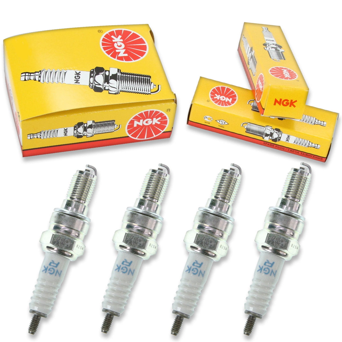 4 pc NGK 5666 Standard Spark Plugs for 4127 98059-58916 B8RH RGU94C U24FER9 Ignition Wire Secondary