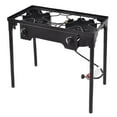 thumbnail image 1 of Costway Réchaud au Propane à Double Brûleur pour Camping et Pique-Nique en Plein Air, Support de Réchaud, Gril BBQ, 1 of 10