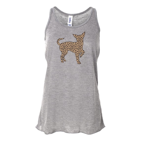 Chihuahua Tank Top, Leopard Chihuahua, Racerback, Gift For Her, Leopard Tank, Chihuahua Gift, Chihuahua Owner, Gym Top, Ladies Gym Tank, Athletic Grey, EXTRA SMALL