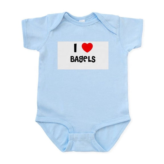 CafePress - I LOVE BAGELS Infant Creeper - Baby Light Bodysuit, Size Newborn - 24 Months