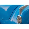 thumbnail image 2 of Miglavs, Janis 32x23 Gold Ornate Wood Framed with Double Matting Museum Art Print Titled - Detail of trunk and rear fender on blue classic American Buick car in Habana-Havana-Cuba, 2 of 4