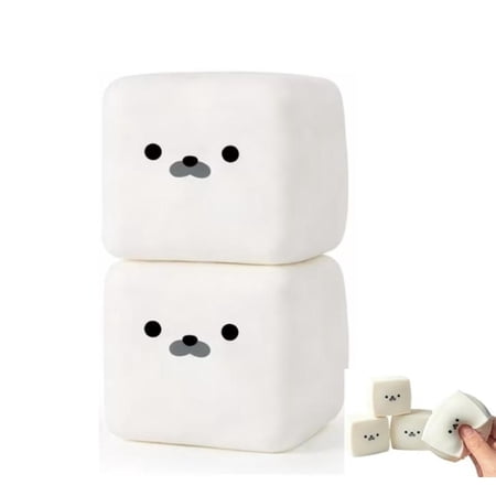 2026 New Premium Silky Tofu Squishy Stress Ball Slow Rising Squishy Fidget Toys for Adults Elastic Squeeze Sensory Toy for Anxiety Relief & Office Use (2PCS)