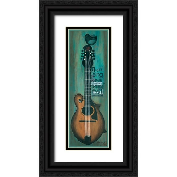 Crawford, Tonya 13x32 Black Ornate Wood Framed with Double Matting Museum Art Print Titled - I Will Sing