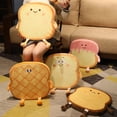 thumbnail image 3 of Naiovety Cojín de asiento con forma de tostada de felpa, adorable reemplazo suave para el hogar y la Oficina, alfombrilla suave para silla de Type3 NO3, 3 of 6