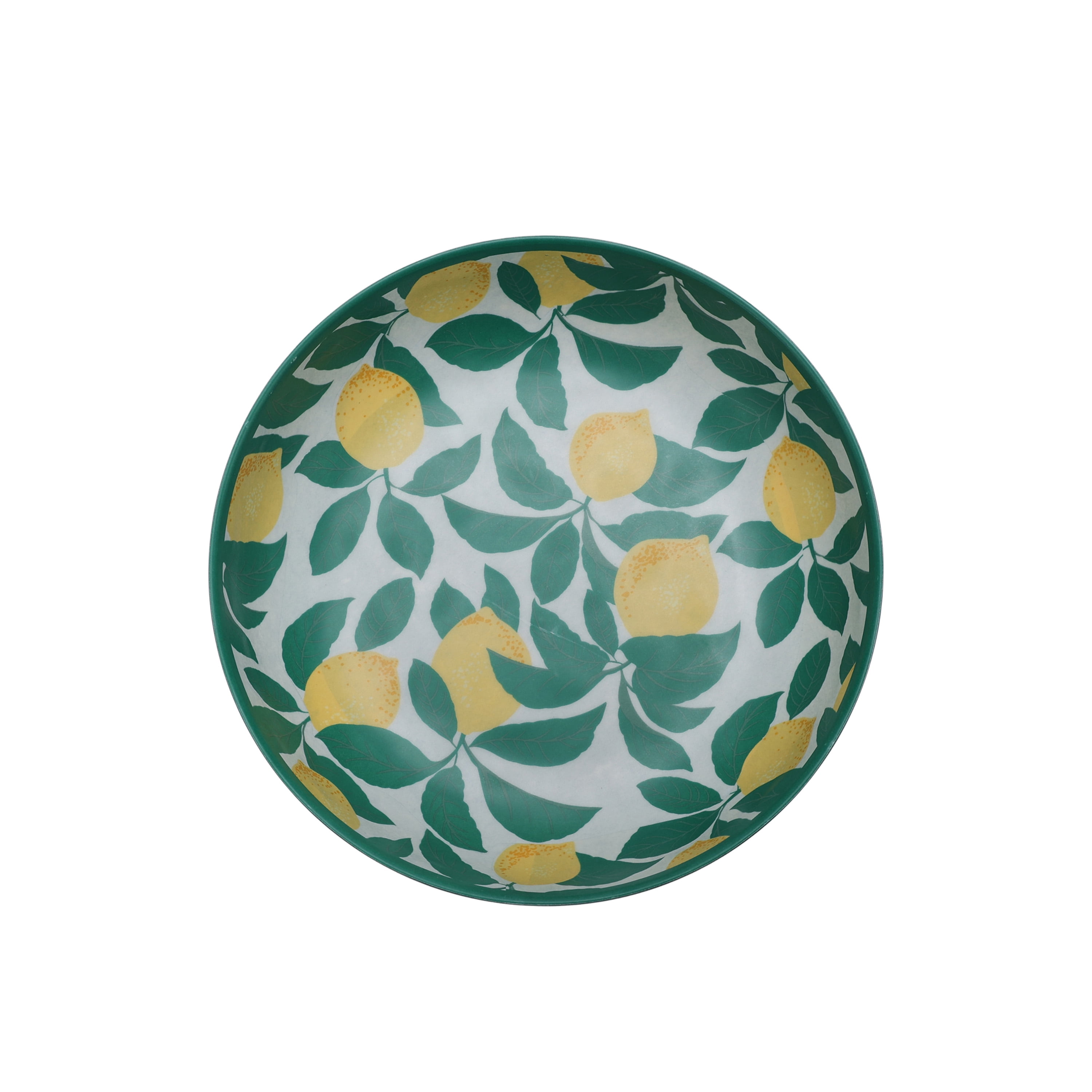 Mainstays by Becky G. & Alejandra Bamboo Melamine Dinner Bowl, Lemon & Green