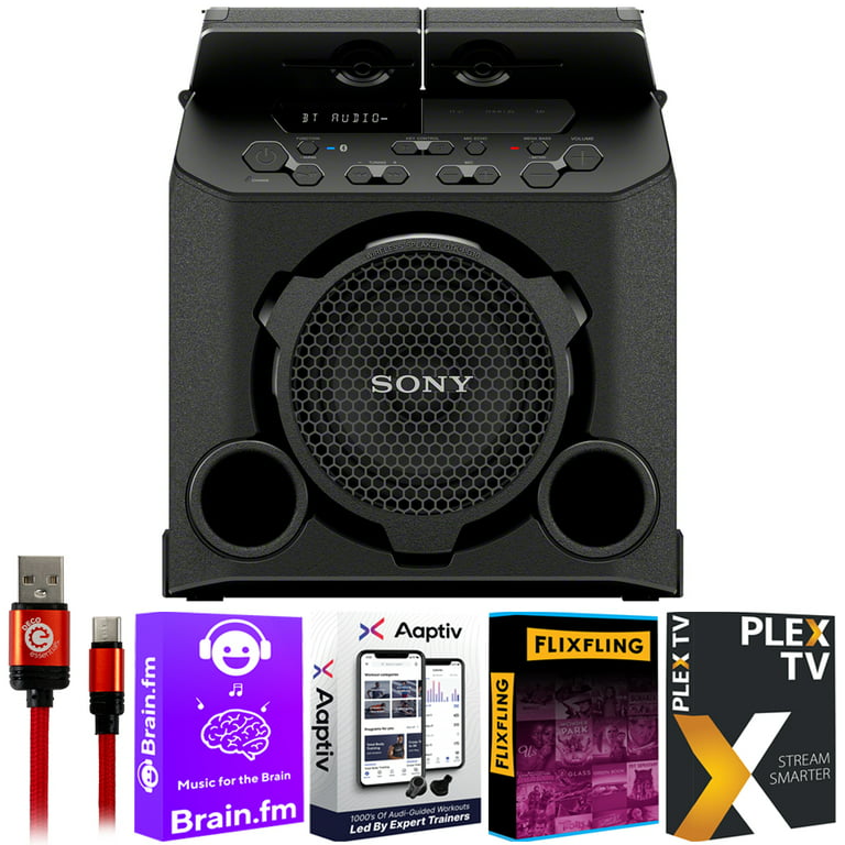 Premio Privilegiado Tahití Sony GTK-PG10 Portable Wireless Bluetooth Outdoor Speaker Bundle with Deco  Essentials 6FT Braided Type-C Charge and Sync USB Cable and Tech Smart USA  Audio Entertainment Essentials Bundle 2020 - Walmart.com