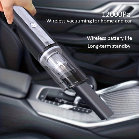 Cordless Car Vacuum Cleaner with 8000PA Strong Suction, Portable Handheld Vacuum Rechargeable for Car Interior and Home, Mini Lightweight Vacuum, Silver