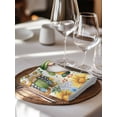 thumbnail image 6 of Yellow Sunflowers Cloth Napkins Set of 8 Reusable Dinner Napkins, Spring Gnomes Hydrangea Daisy Plants Cocktail Napkin Washable Table Napkins for Wedding/Holiday Party/Baby Shower 20"x20", 6 of 7