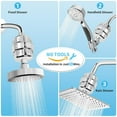 thumbnail image 3 of PYAN-25 Stage Shower Head Filter for Hard Water, Shower Water Filter for Removing Chlorine and Fluoride, High Output Hard Water Shower Filter Improves on Skin, Hair and Nails, Polished Chrome, 3 of 4