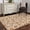Light Beige Reddish Brown, variant on Area Rug for Living Room, Green Floral Non-Slip Indoor Large Carpet for Bedroom/Dining Room, Vintage Rustic Botanical Spring Washable Low-Profile Rectangle Floor Mat Runner Rugs - 3 x 5 Ft