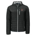thumbnail image 2 of Men's Cutter & Buck  Black Fresno Grizzlies Rainier PrimaLoft Eco Full-Zip Hooded Jacket, 2 of 3