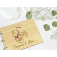 thumbnail image 5 of Darling Souvenir Personalized Engraved Laser Cut Wedding Guest Book Wooden Cover Sign-in Book Registry Guestbook Scrapbook-45, 5 of 7