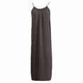 thumbnail image 6 of BOOMNY Women's Backless Cami Dress Spaghetti Strap Cami Lounge House Dresses Flowy Beach Summer Maxi Sundress, 6 of 6