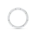 thumbnail image 4 of AFFY Round and Baguette Cut White Natural Diamond Anniversary Wedding Band Ring In 14K White Gold Over SterlIng Silver (0.41 Cttw, I-J Color, I2-I3 Clarity), Ring Size-8.5, 4 of 5