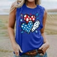 thumbnail image 4 of Fartey American Flag Patriotic Tank Tops for Women 4th of July Sleeveless Shirts Cute USA Flag Graphic Tanks Slim Fit Festival Undershirts Blue XL, 4 of 4