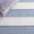 thumbnail image 6 of SAFAVIEH Striped Kilim Yadira Striped Cotton Runner Rug, Grey/Blue, 2'3" x 8', 6 of 8