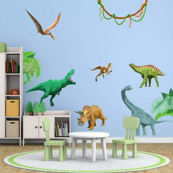 VWAQ Dinosaurs Wall Decals Kids Peel and Stick Stickers Removable Mural Boys Room Decor - NA15