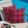 thumbnail image 2 of Throw Pillow Covers 18x18 Inch, Buffalo Plaid Decorative Pillow Cases for Couch Sofa Bed, Deep Maroon Farmhouse Gingham Striped Cotton Linen Square Home Decor Pillowcases with Hidden Zipper, 2 of 9