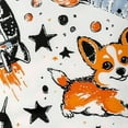 thumbnail image 6 of Orinice Cute Corgi Rockets Stars Round Table Cover Stain Resistant Washable Indoor Outdoor Tablecloth Kitchen Dining Wedding Parties Table Cloth 100% Polyester Fiber 46-50, 6 of 8