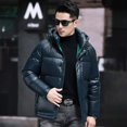 thumbnail image 2 of Chaqueta de plumón para hombre, gorro extraíble, relleno de plumón de pato, ropa de diseñador, chaqueta de invierno para hombre, saco informal para hombre, abrigo para hombre, 2 of 4