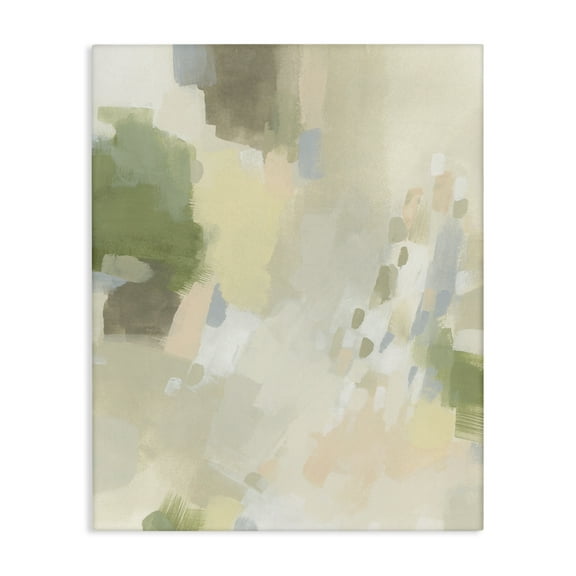 Stupell Industries Muted Abstract with Speckles Abstract Painting Wrapped Canvas Art Print Wall Art, 16 x 20