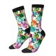 thumbnail image 1 of Balery Watercolor Flowers Calcetas Largas con Estampado para Hombre y Mujer – Suaves y Transpirables, Talla Única (US 5-11), 1 of 6