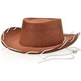 thumbnail image 2 of Bottles N Bags Unisex Child Cowboy Brown Hat Costume Woody Style with Adjustable for Boys, One Size 2-Pack, 2 of 5