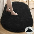 thumbnail image 7 of FUDAKUNA Soft Comfortable Area Rugs Shaggy Oval 39 x 63inch Black Plush Carpet for Bedroom Living Room Nursery, 7 of 7