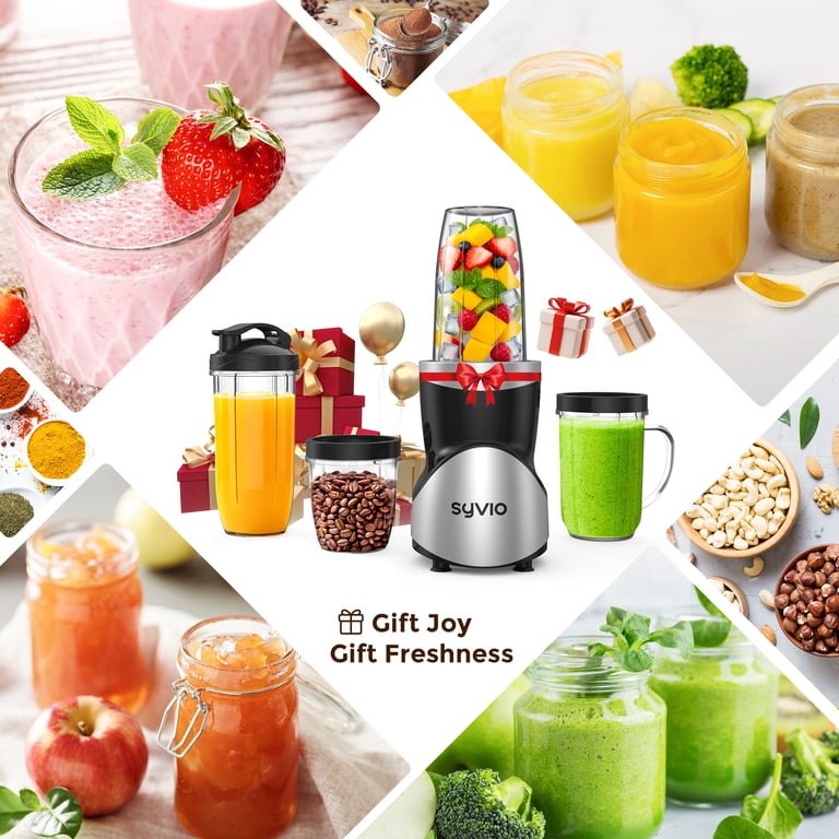 Syvio Smoothie Blender with 4 Cups and Grinding Attachment photo 3