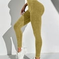 thumbnail image 2 of Women's Yoga Pants Solid Color High Waist Abdomen Raising Hip Shaping Naked Tight Elastic Pants Casual Daily Wear, 2 of 5