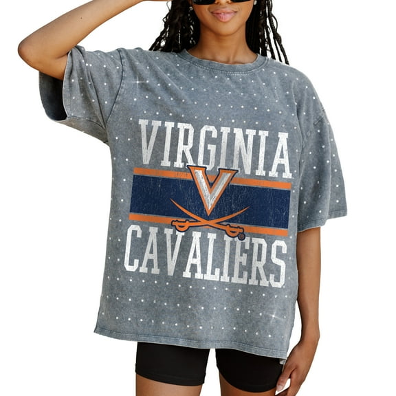 Women's Gameday Couture Gray Virginia Cavaliers On the Ball Oversized T-Shirt