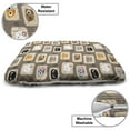 thumbnail image 3 of Cat Pet Bed, Patchwork Inspired Pattern Kitty Faces Silly Expressions Footprints Stripes, Chew Resistant Pad for Dogs and Cats Cushion with Removable Cover, 24" x 39", Multicolor, by Ambesonne, 3 of 4
