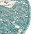 thumbnail image 6 of Unique Loom Outdoor Trellis Collection Area Rug - Cardak (7' Round Teal/Ivory), 6 of 7