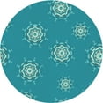 thumbnail image 1 of Ahgly Company Machine Washable Indoor Round Transitional Dark Cyan Green Area Rugs, 3' Round, 1 of 7