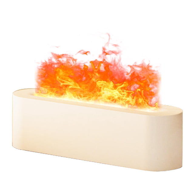 Difusor de aceites esenciales - Humidificador de vapor frío para aromaterapia para dormitorio Difusor de aroma con luz nocturna de llama simulada Apagado automático Modo de temporizador de