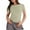 Green-A5, variant on Crop Top Hoodie Womens Small Crew Neck Short Sleeve Layering Tight Shirt Slim Fitted Y2k Teen Girls Trendy Basic Tee Juniors Cute Going Out Tops Green L