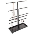 thumbnail image 5 of MyGift 5 Tier Black Metal T-bar Jewelry, Bracelets, Necklaces and Earrings Tower Rack with Modern Ring Tray, 5 of 5