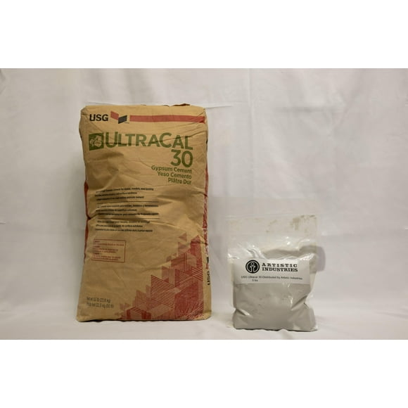 Ultracal 30 Plâtre pour Moulage, Paysages, Dioramas et Dentisterie, Sac Refermable de 5 lb Idéal pour Modélisme et Jeux par Capital Ceramics