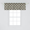 thumbnail image 2 of Ambesonne Brown Plaid Valance Pack of 2, Repeated Bicolor Tartan, 54"X18", Pale Slate Blue Dark Tan, 2 of 3